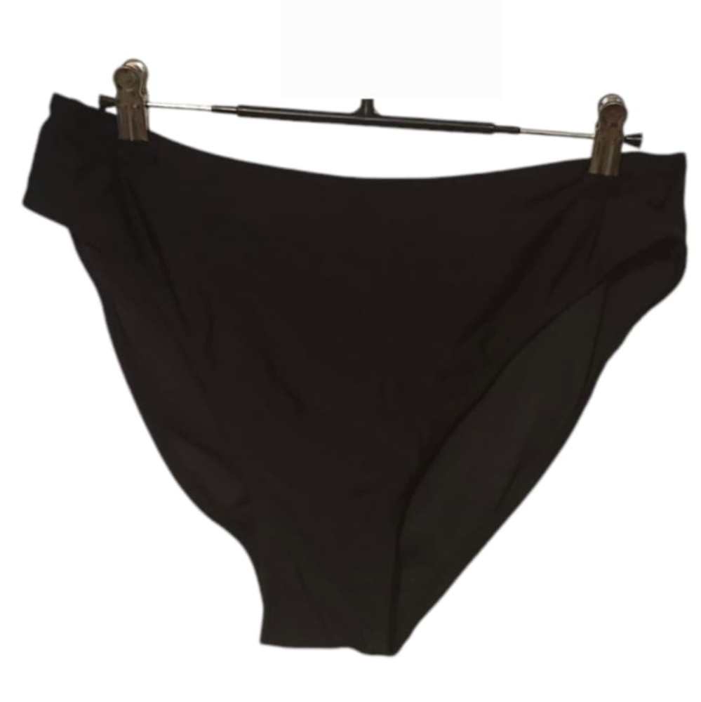 Annbon NWT Black Mid Rise Full Coverage Bikini Bottoms Size Large